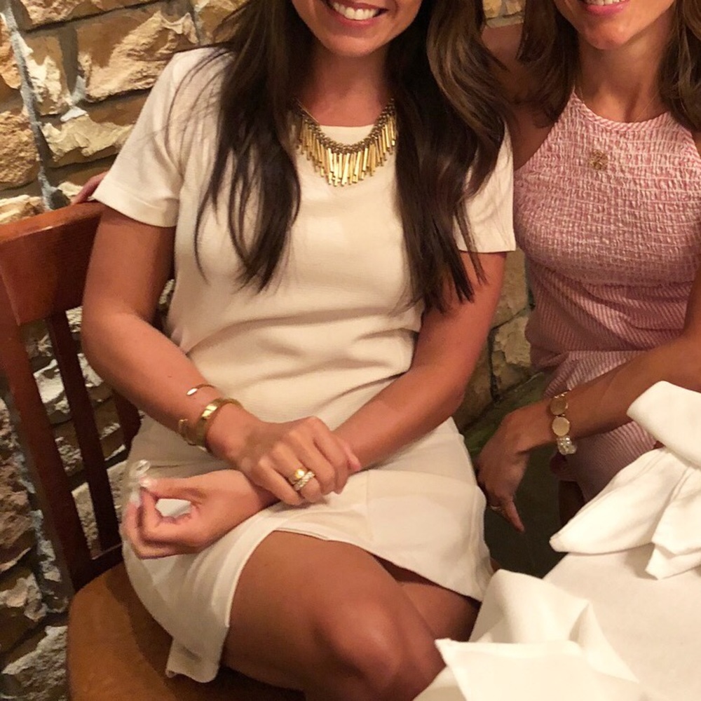 Ivory short sleeve dress